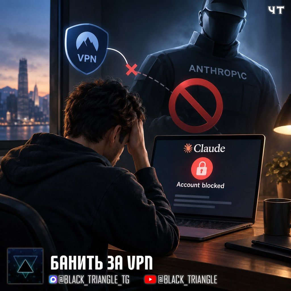 Anthropic блокирует доступ к Claude за использование VPN