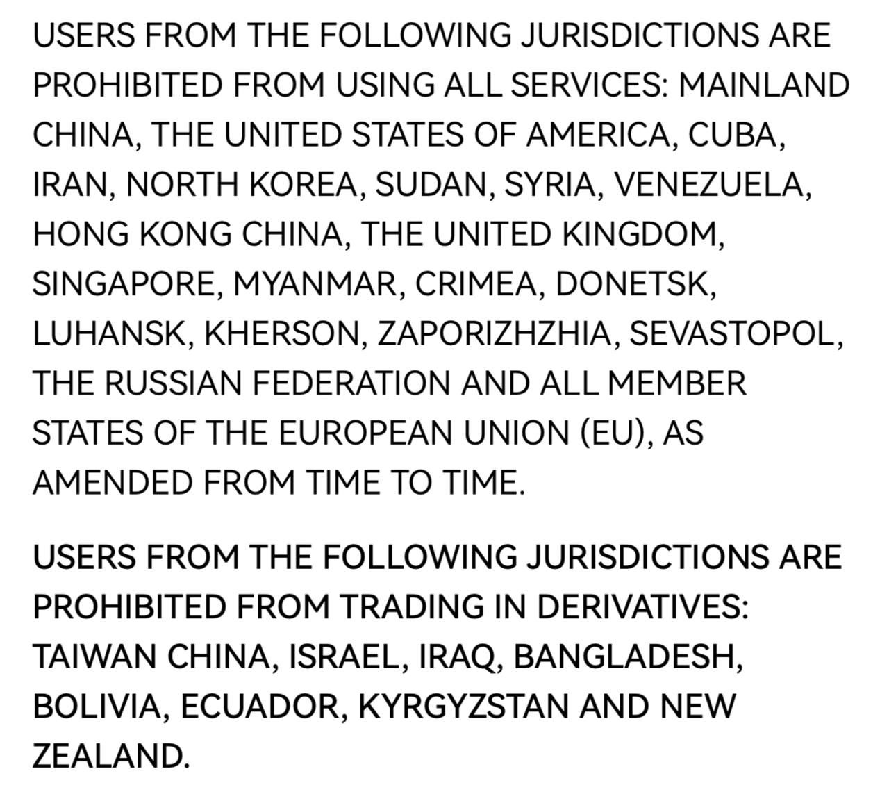 HTX запретила россиянам пользоваться платформой