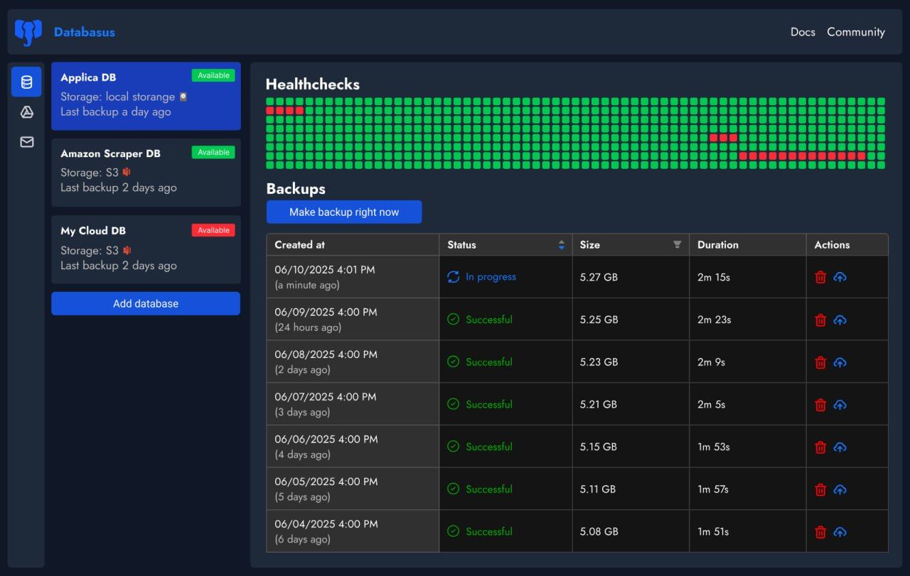 Databasus for PostgreSQL Backup