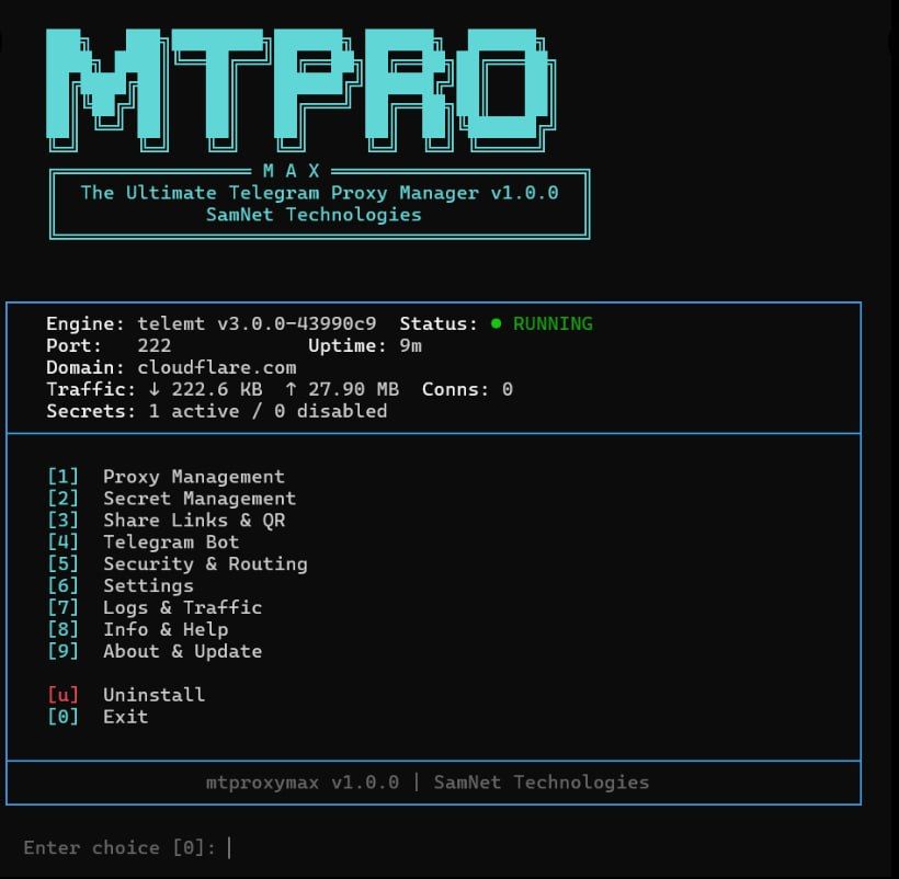 MTProxyMax: New Proxy Manager in Rust
