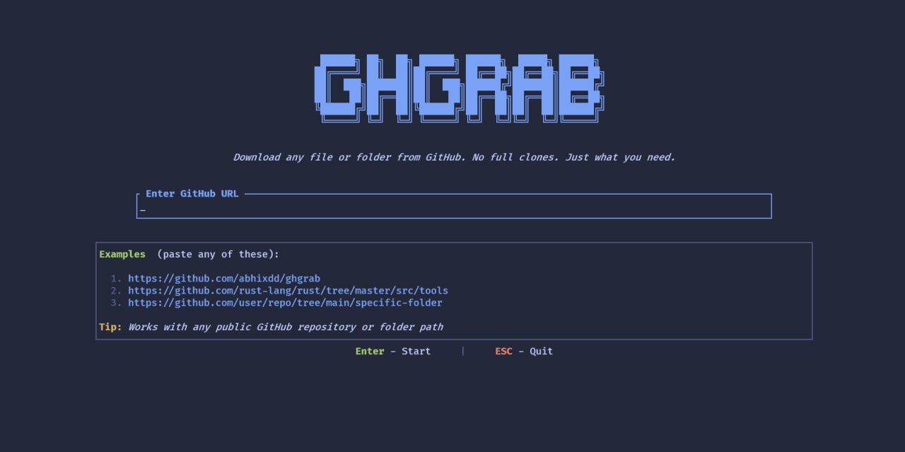 Ghgrab: Fast CLI for Partial Git Cloning