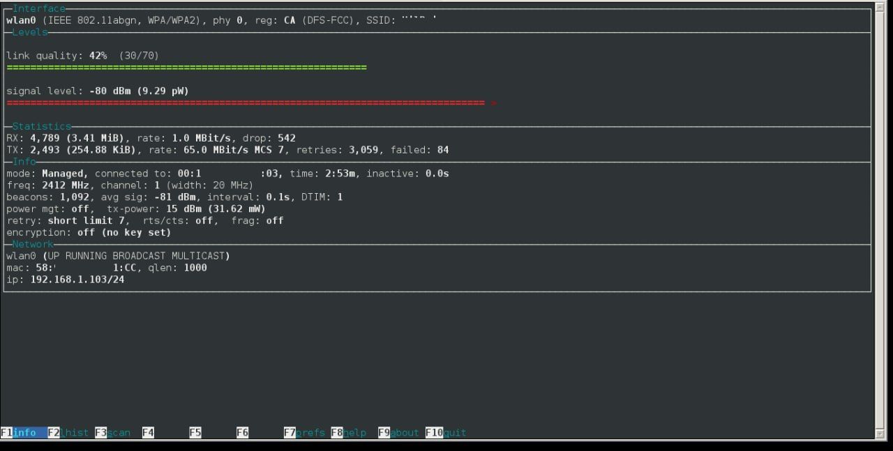 Wavemon — Wireless Network Device Monitoring Application