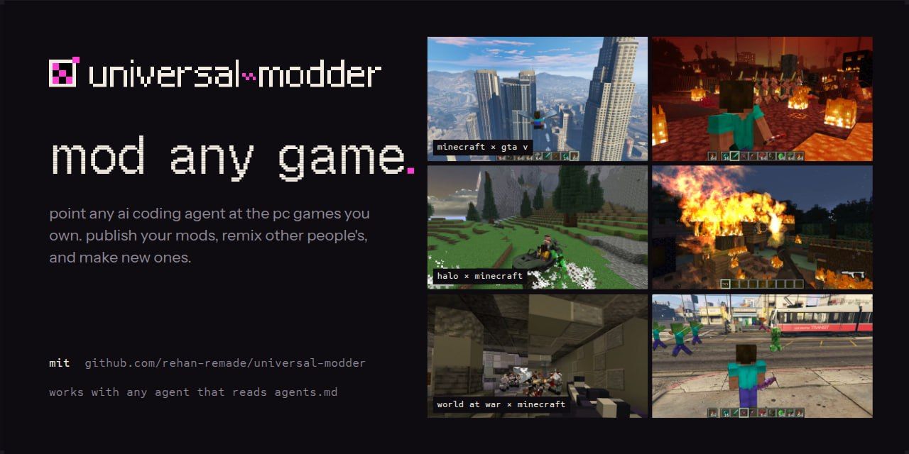 ИИ-агент Universal-modder для модификации игр