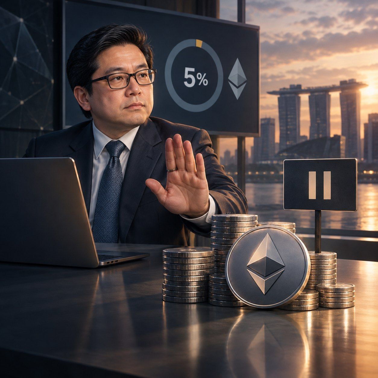 BitMine остановит покупки ETH при достижении 5% рынка