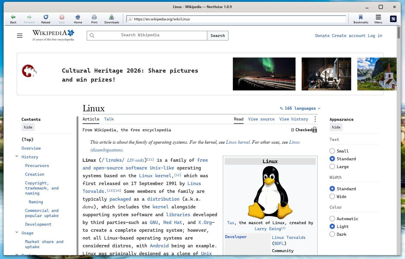 Northstar: New Minimalist C-Based Browser