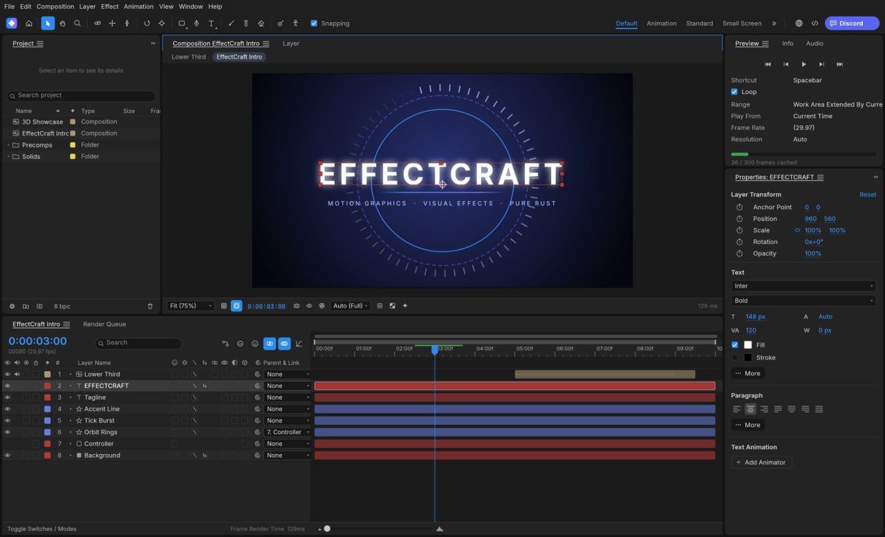 EffectCraft: Free After Effects Alternative Built on Rust