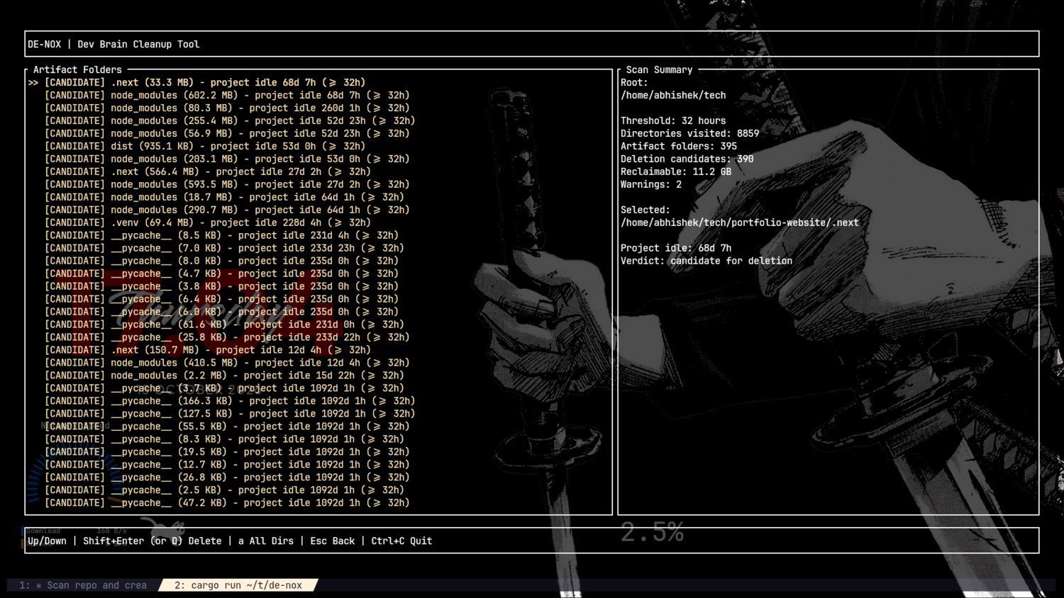 De-Nox: A Tool for Cleaning Old Build Directories