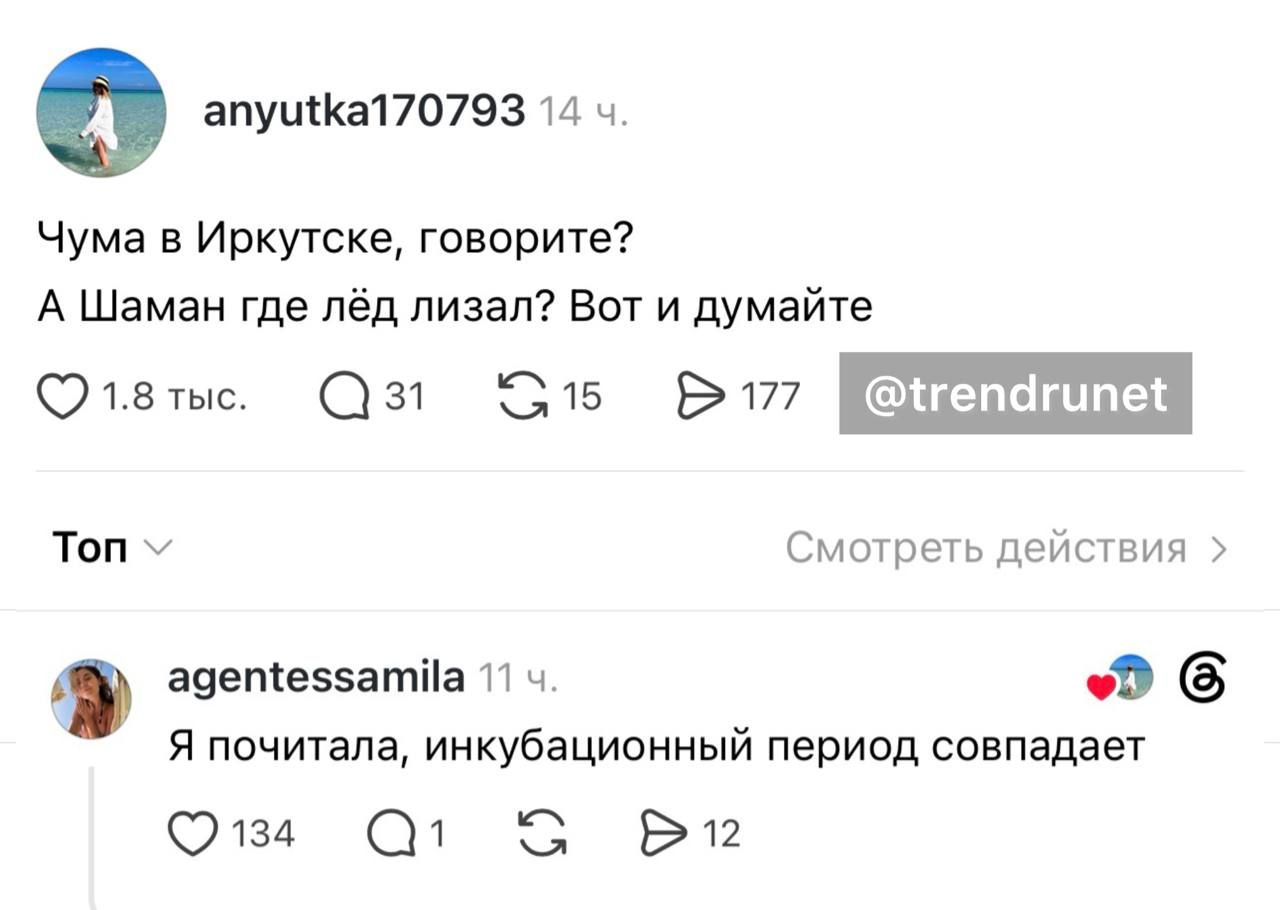 В сети уже выяснили, кто навлёк чуму на Иркутскую область