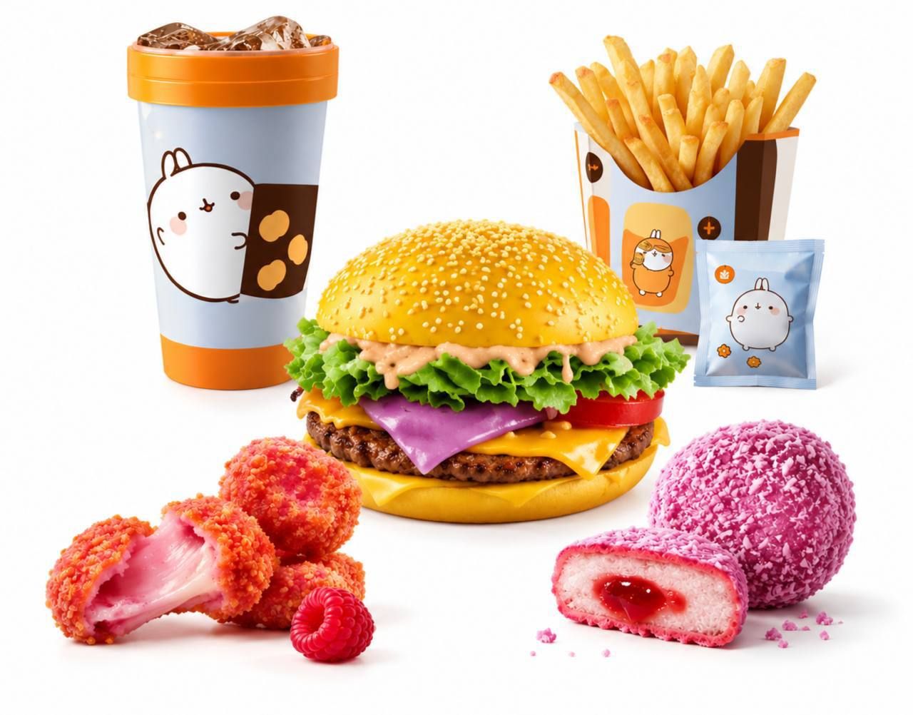 Molang-меню и игрушки-ластики во «Вкусно — и точка»