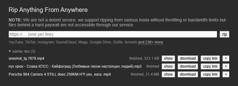 Universal service for downloading content from any platform