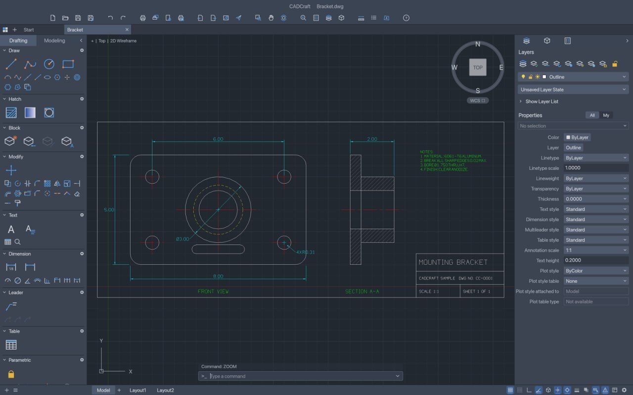 CADCraft: Free CAD System with AI Agents — 3