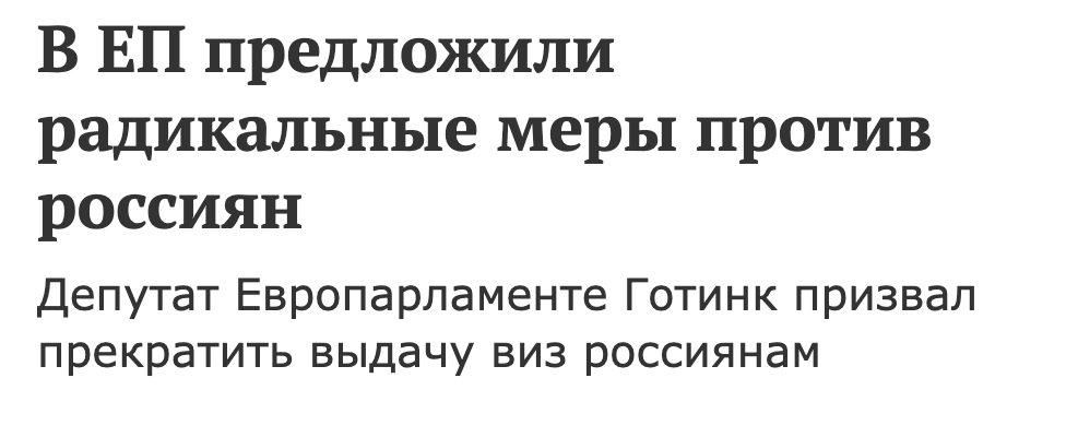MEP proposes banning visas for Russians