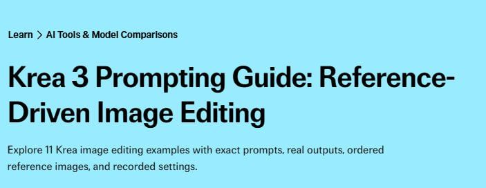 Guide on Prompting for Krea 3 Released on FAL