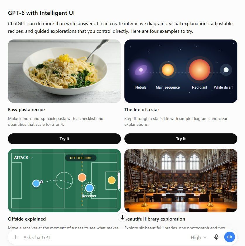 Creating Websites in ChatGPT: The Power of Intelligent UI — 2