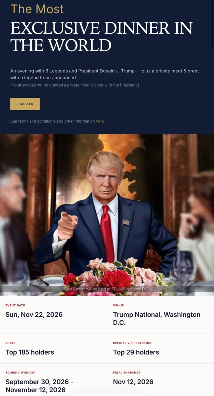 Топ-холдеры TRUMP встретятся с Трампом на гала-ужине