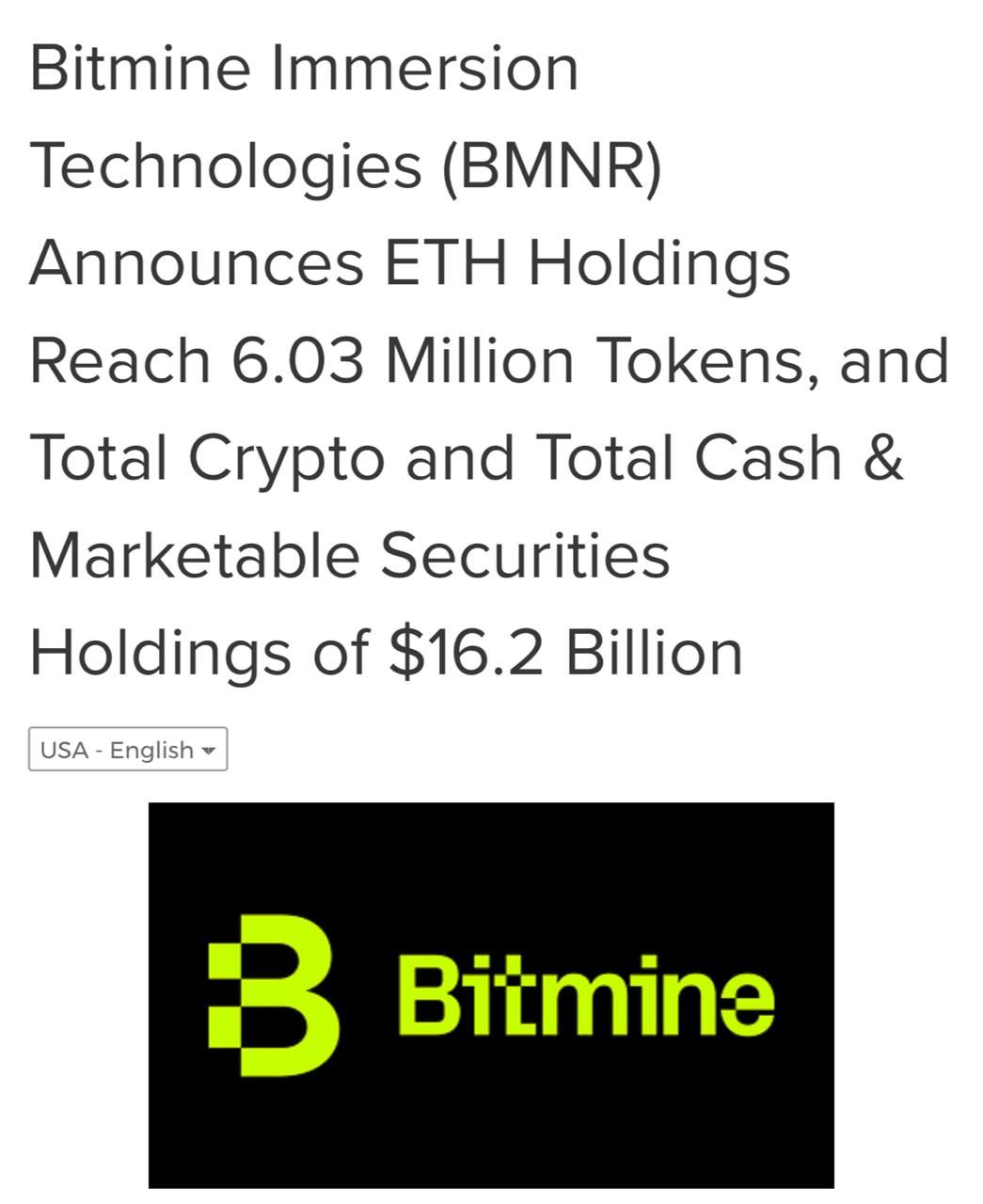 BitMine Тома Ли купила ещё 12 532 ETH на $31,7