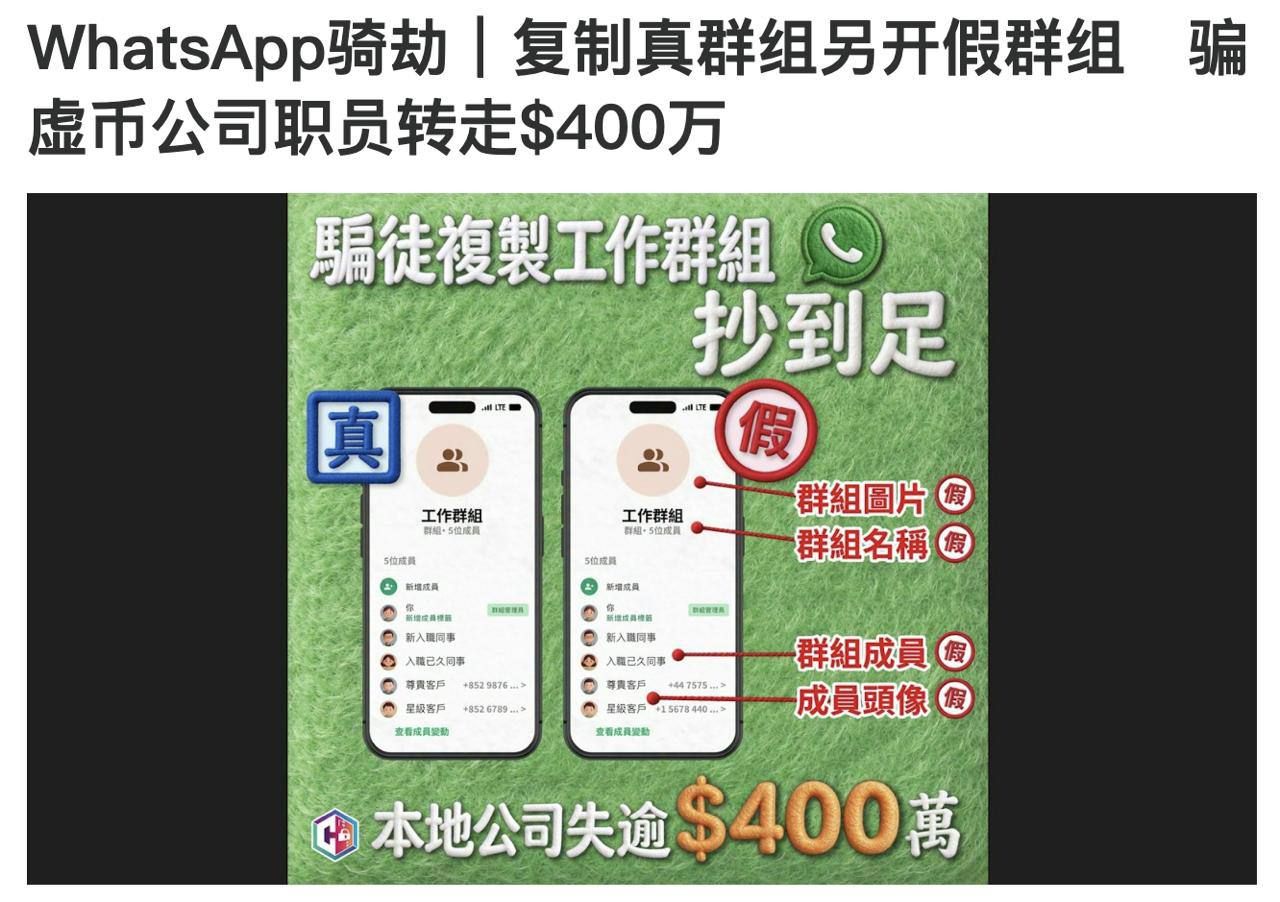 Мошенники украли $500 000 у криптокомпании через поддельный WhatsApp