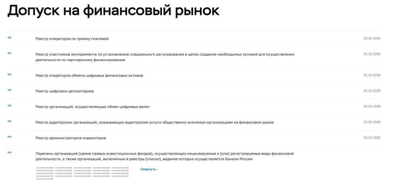 В России 17 легальных криптообменников и 8 депозитариев