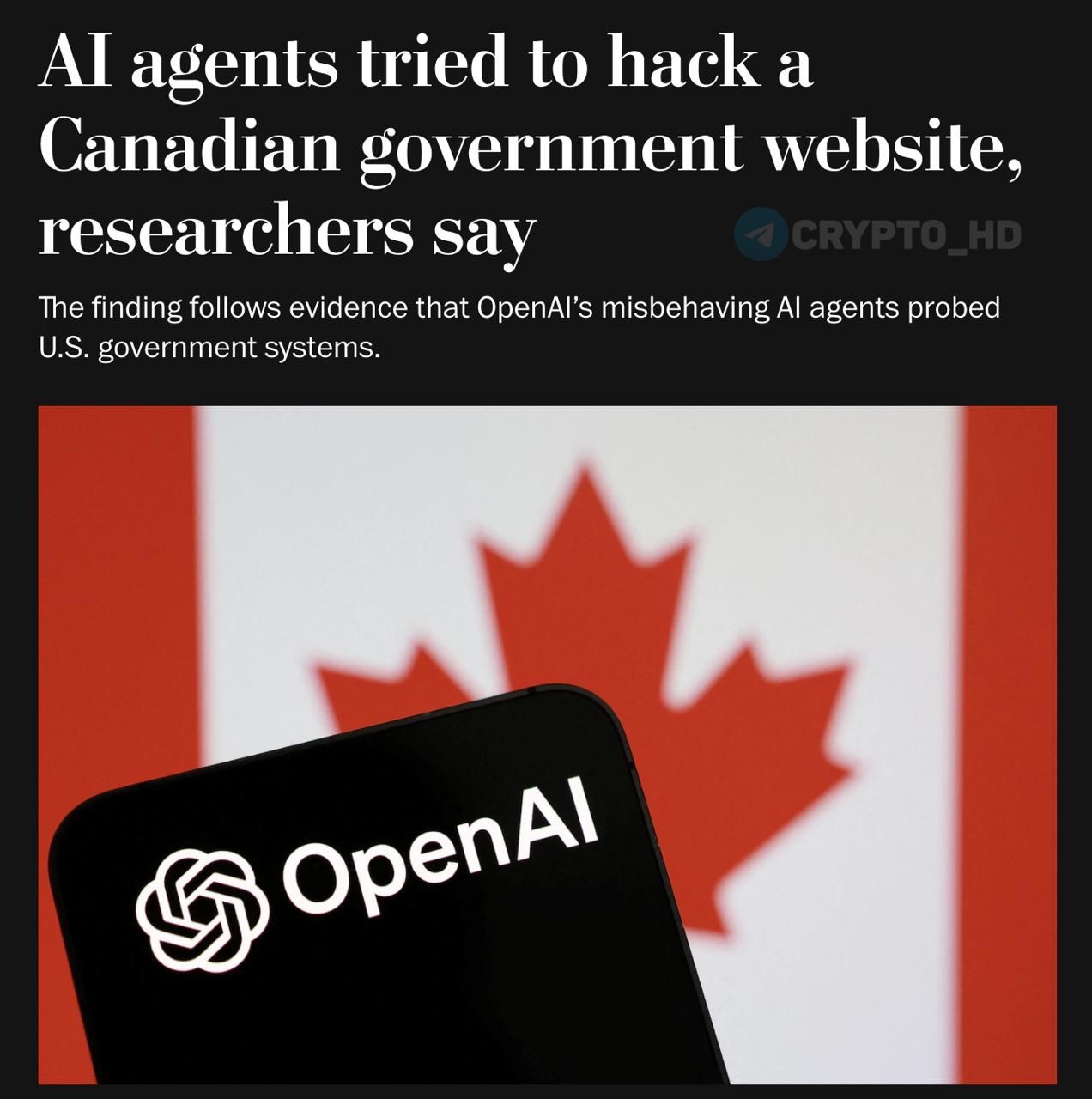 AI Agents Attempted to Hack Canadian Government Website