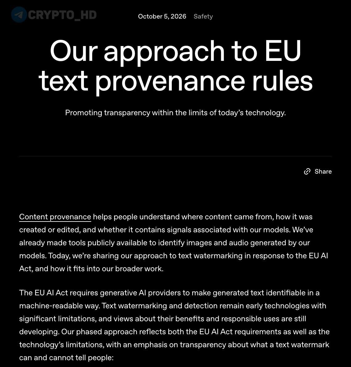 OpenAI начнет маркировать тексты ChatGPT невидимыми водяными знаками