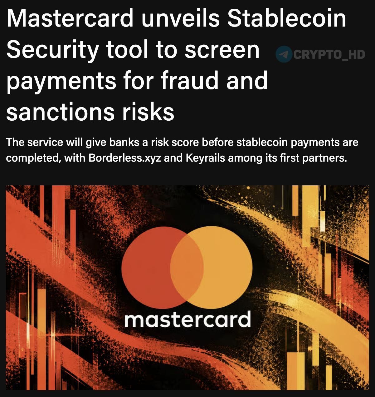 Mastercard запускает инструмент для проверки платежей в стейблкоинах