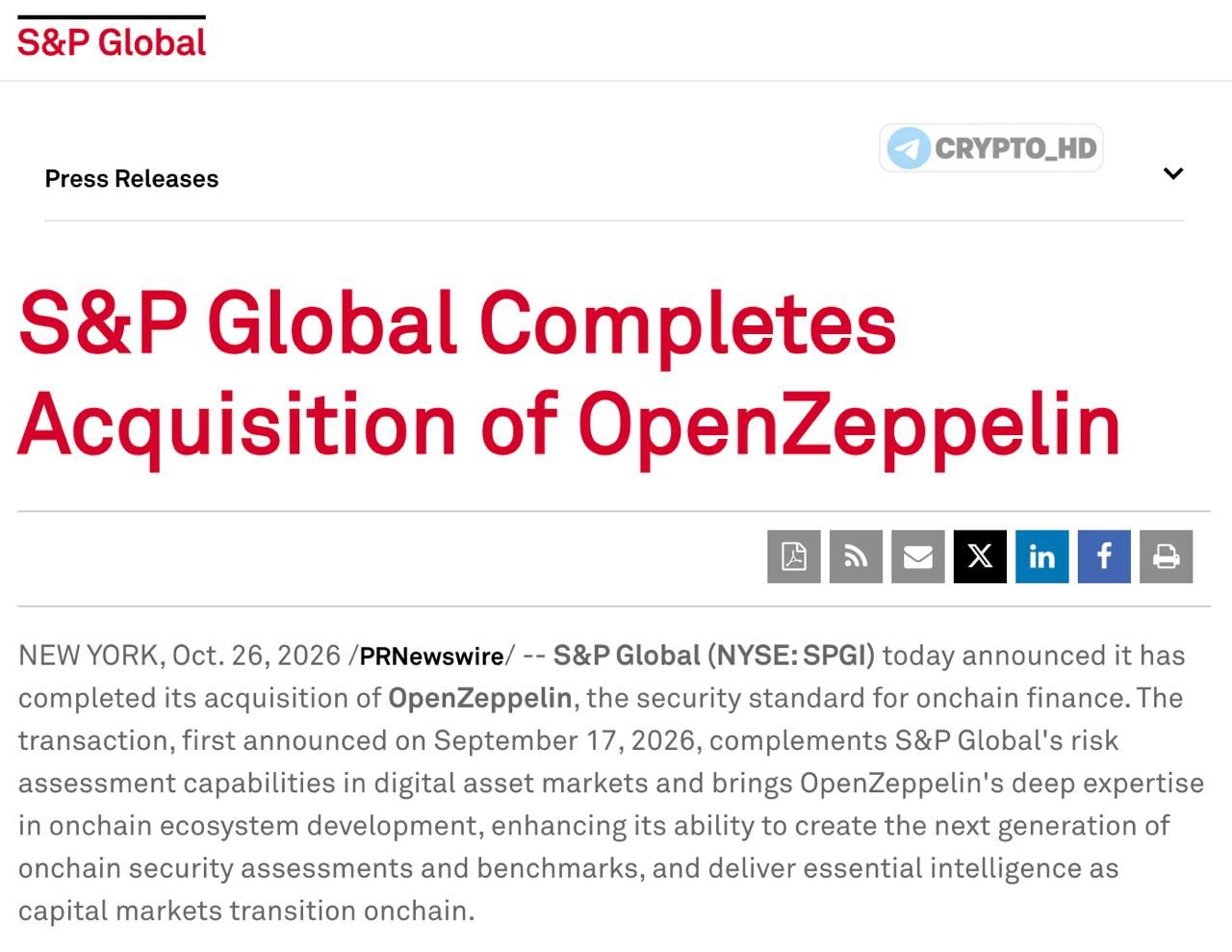 S&P Global Completes Acquisition of OpenZeppelin and Assesses DeFi Risks