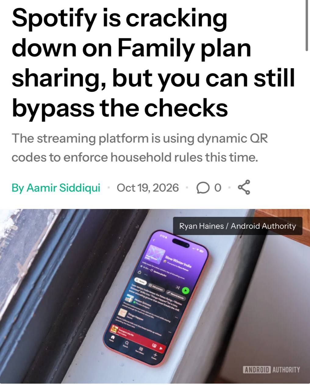 Spotify Starts Removing Users from Family Subscriptions