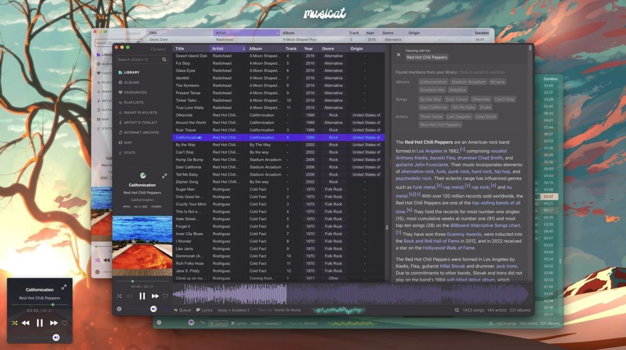 Musicat: music player and tagger for PC