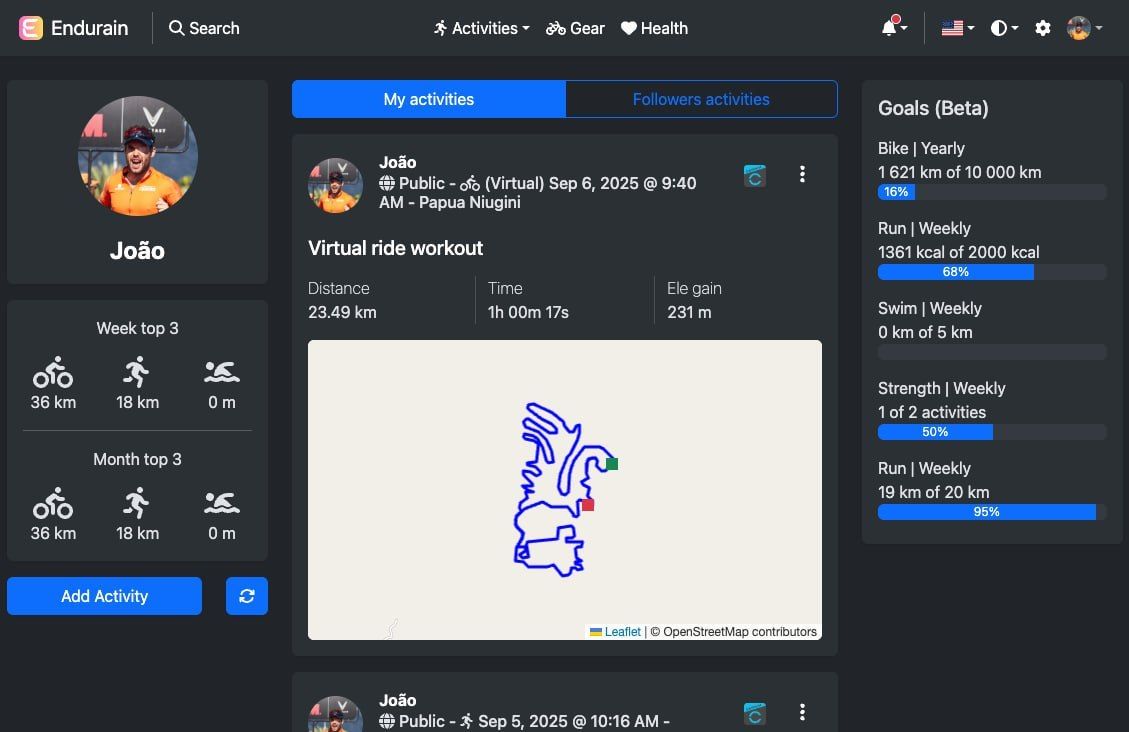 Endurain: Data Control and Self-Hosting