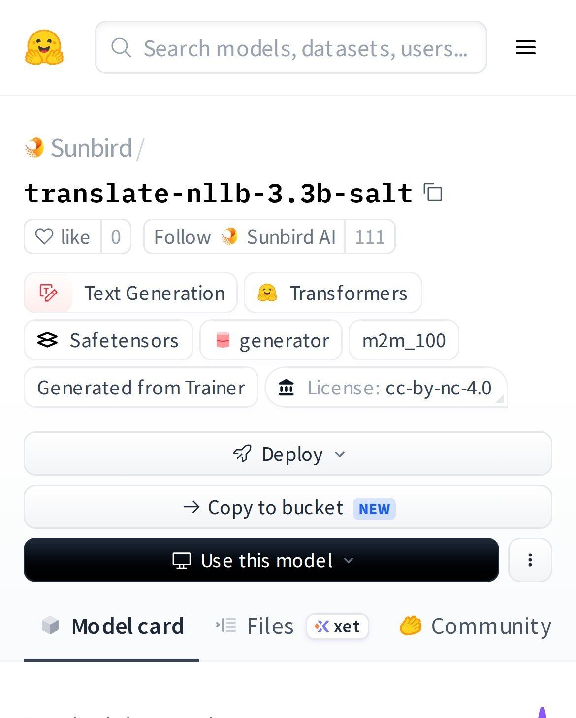 Локальный переводчик NLLB 3.3B для 200 языков