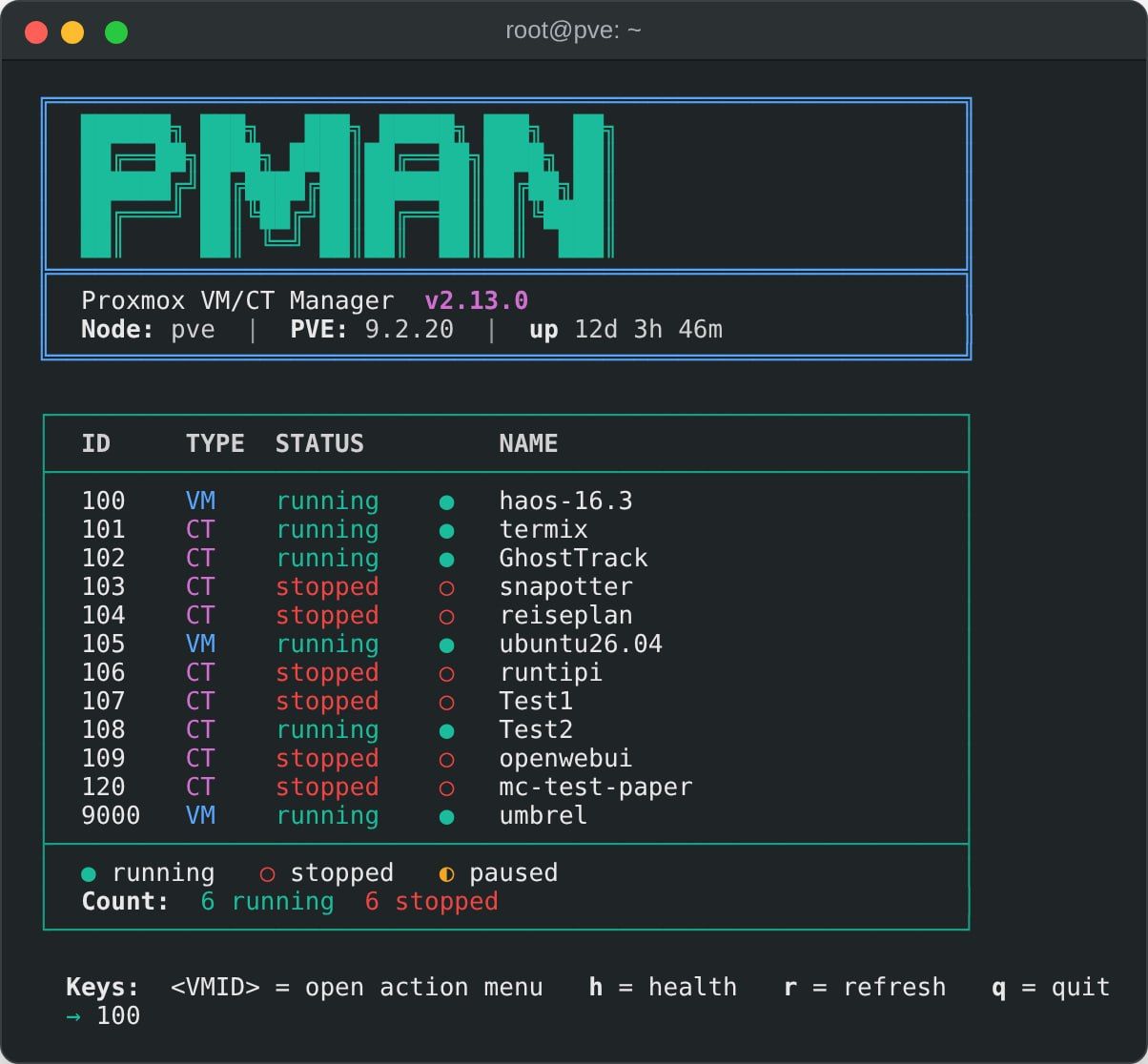 Proxmox VM/CT Management Tool: Terminal-Based Control