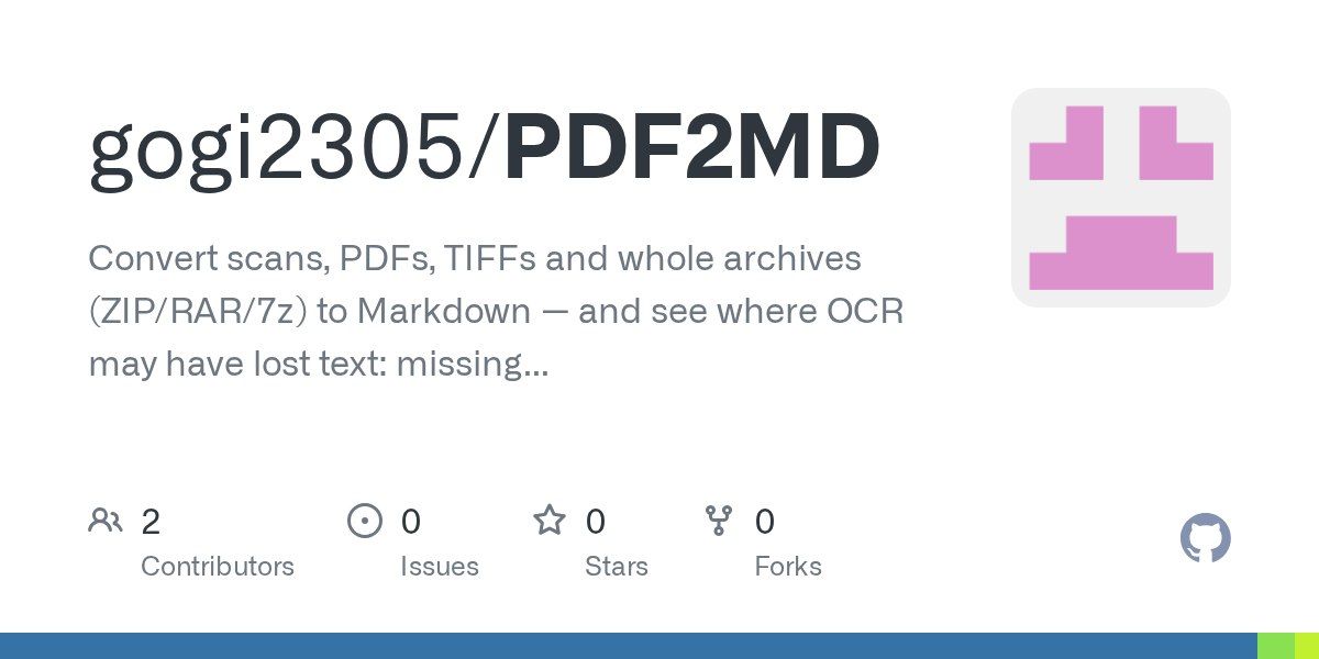 PDF2MD: Converting PDF to Markdown with OCR Quality Control