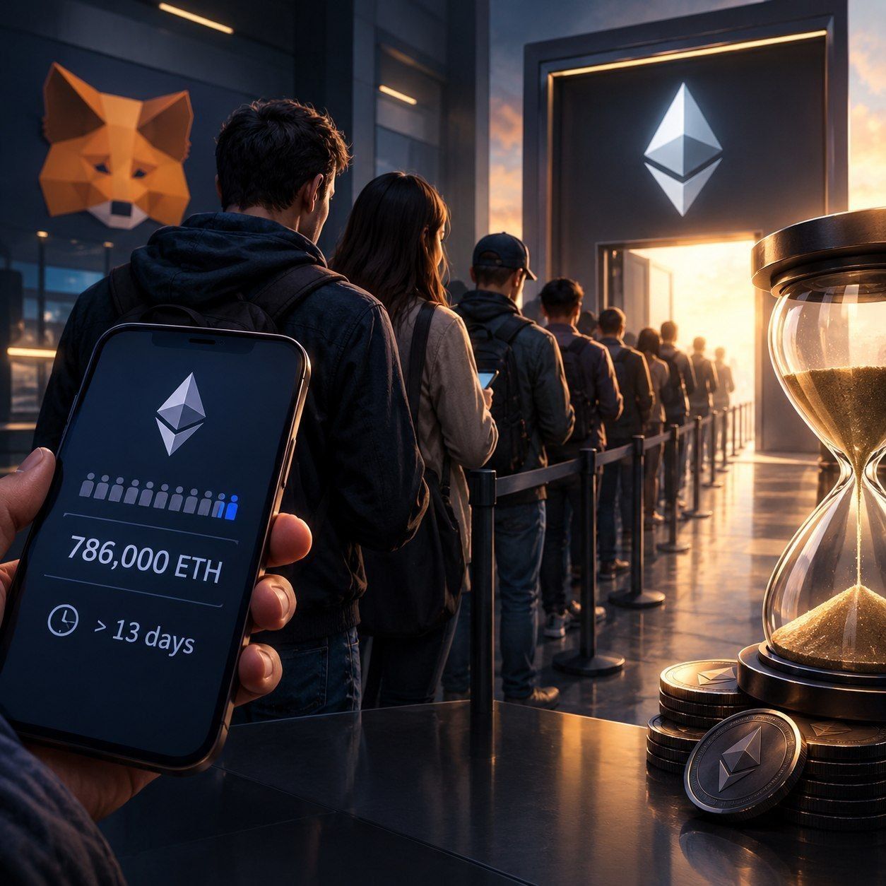 Record Ethereum withdrawal queue reaches 786,000 coins