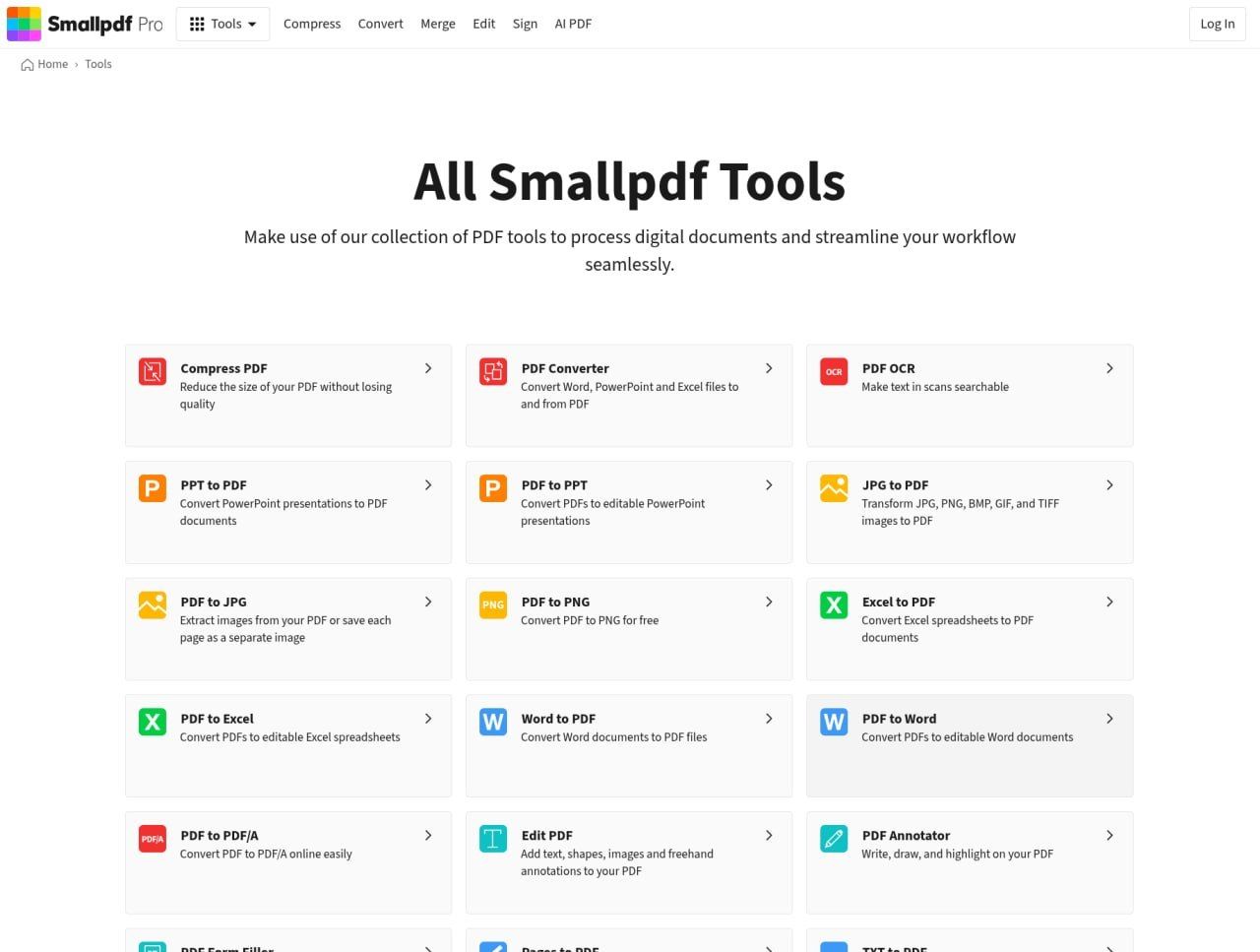 Smallpdf: Online PDF Work Tools