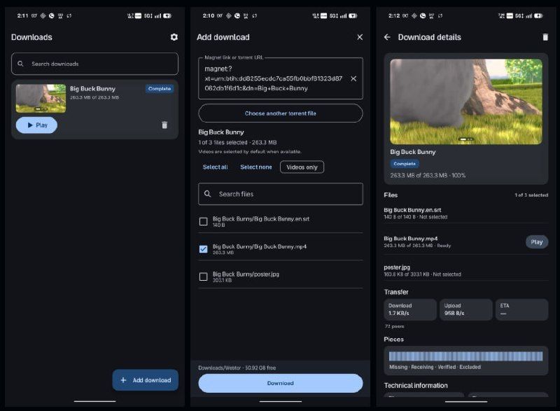 torrent-player: quick torrent preview on Android