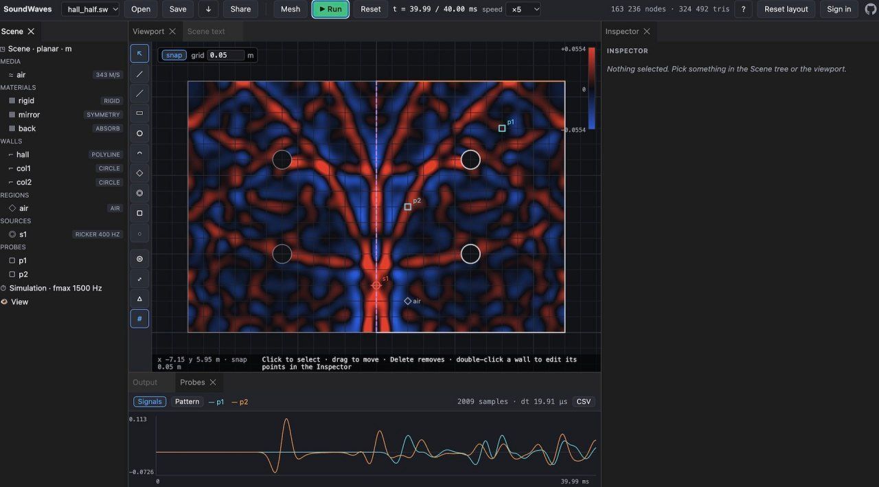 soundwaves: Sound Wave Simulator on Rust
