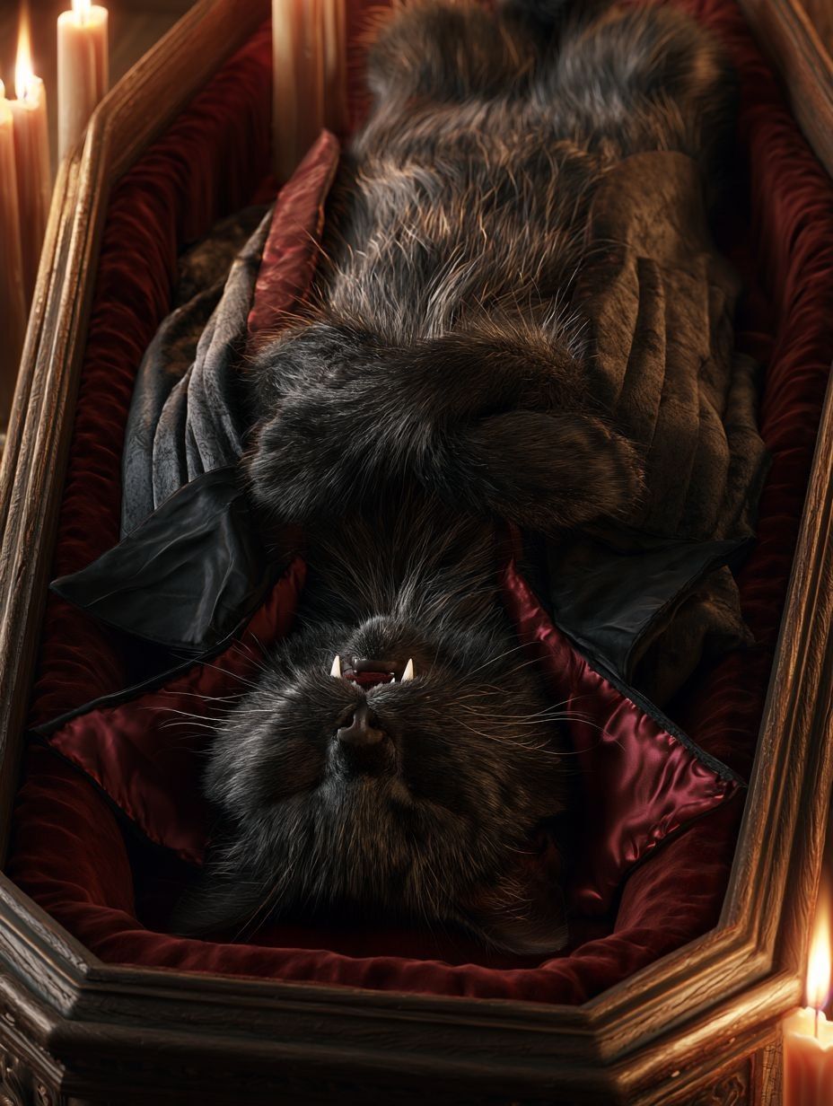 Midjourney 🧛♀ спящий Кусака 🦇😊