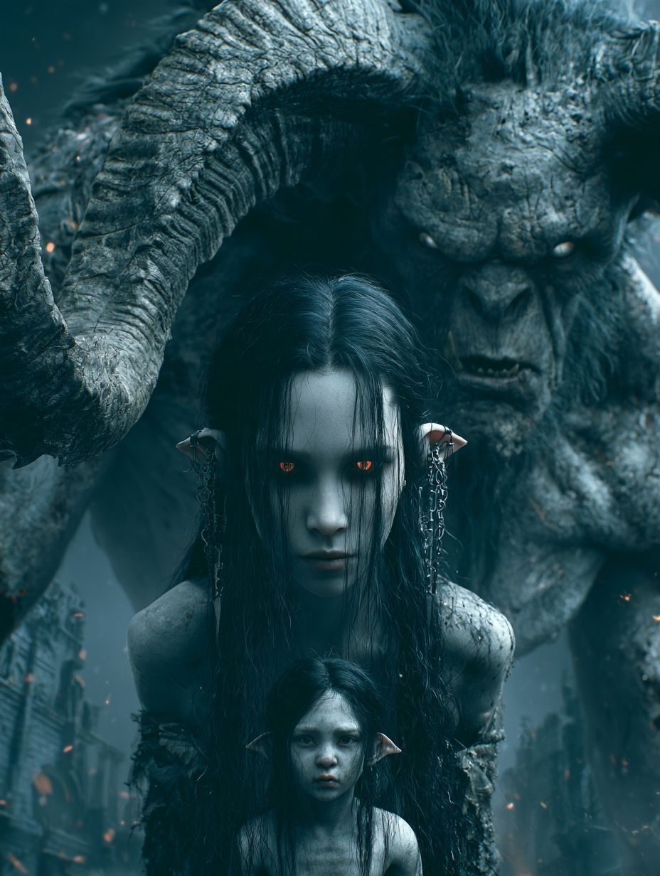 Midjourney 😈 Dark Fantasy 🙂 Семейное фото 😊 — 4