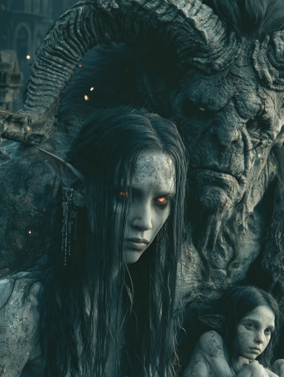 Midjourney 😈 Dark Fantasy 🙂 Семейное фото 😊 — 5