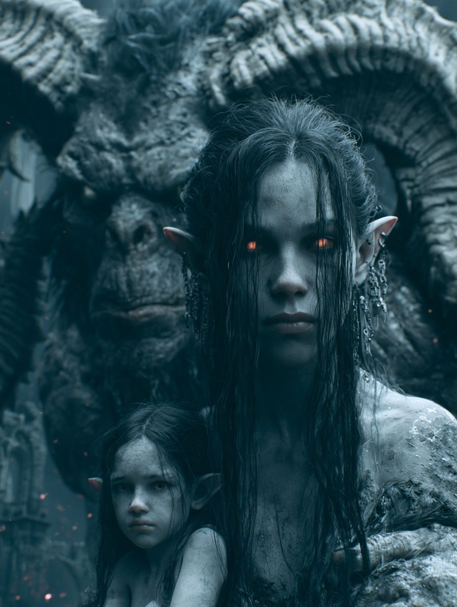 Midjourney 😈 Dark Fantasy 🙂 Семейное фото 😊 — 6