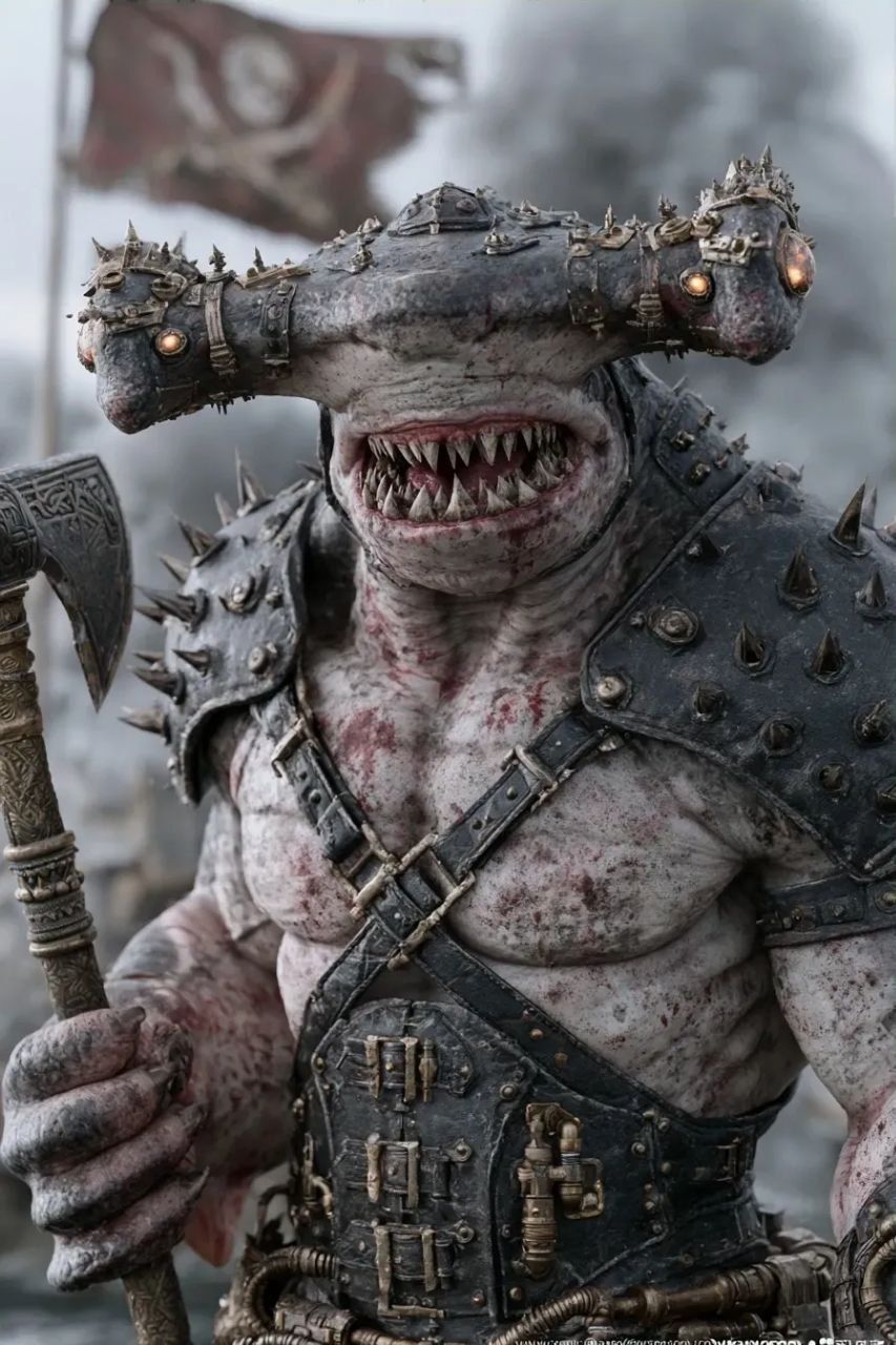 Midjourney 🏴☠️😲☠️ из серии: киберпанк небесные пираты 🏴☠️😊☠️ — 6