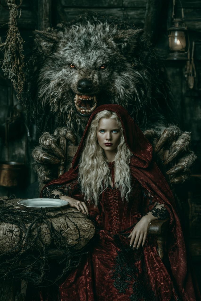 Midjourney 🎀 Horror interpretation of "Little Red Riding Hood" — 2