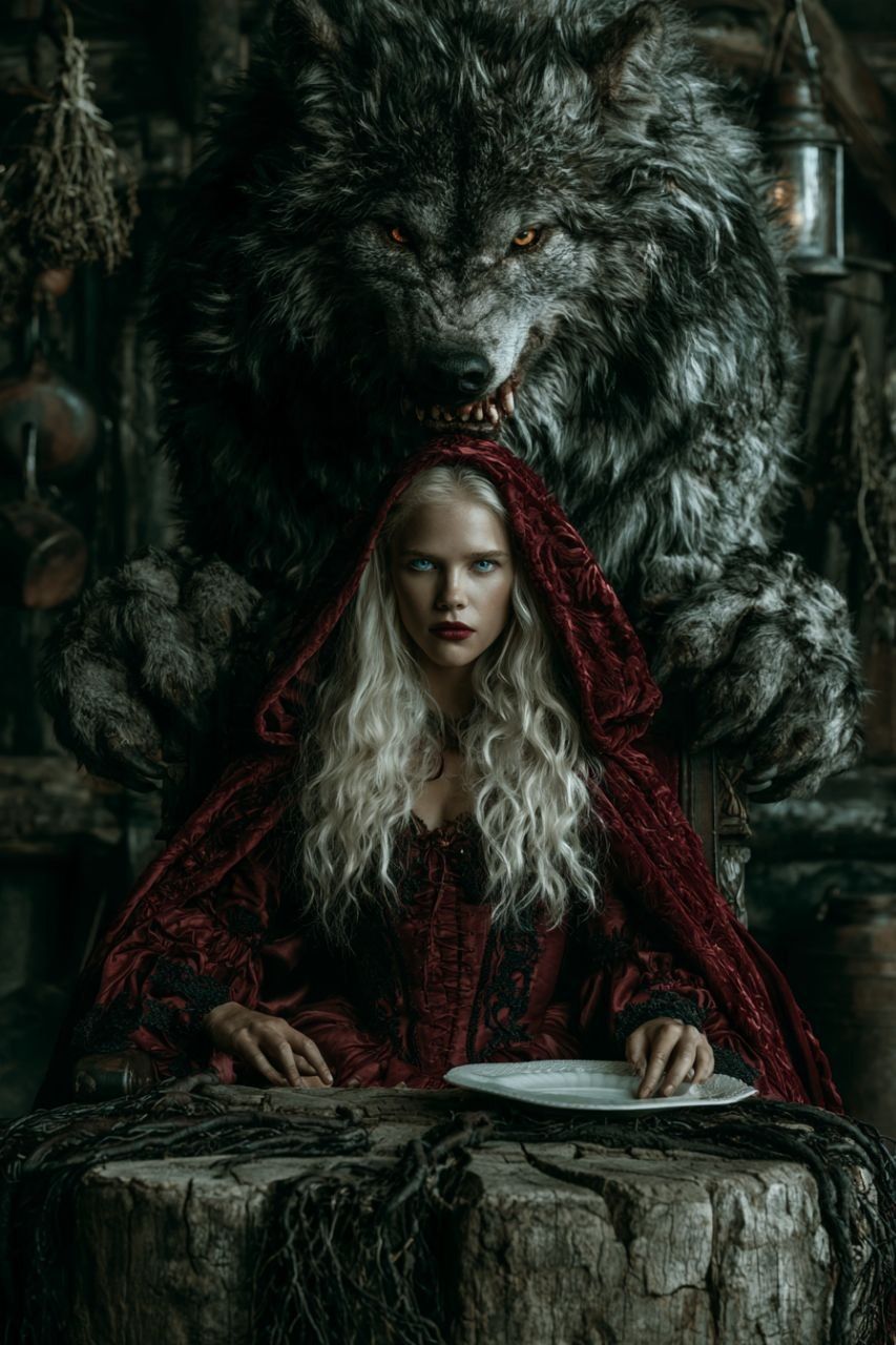 Midjourney 🎀 Horror interpretation of "Little Red Riding Hood" — 3