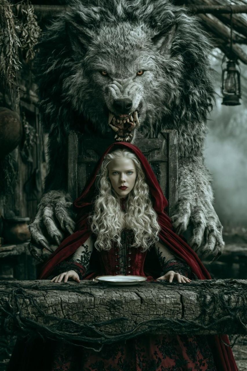 Midjourney 🎀 Horror interpretation of "Little Red Riding Hood" — 5