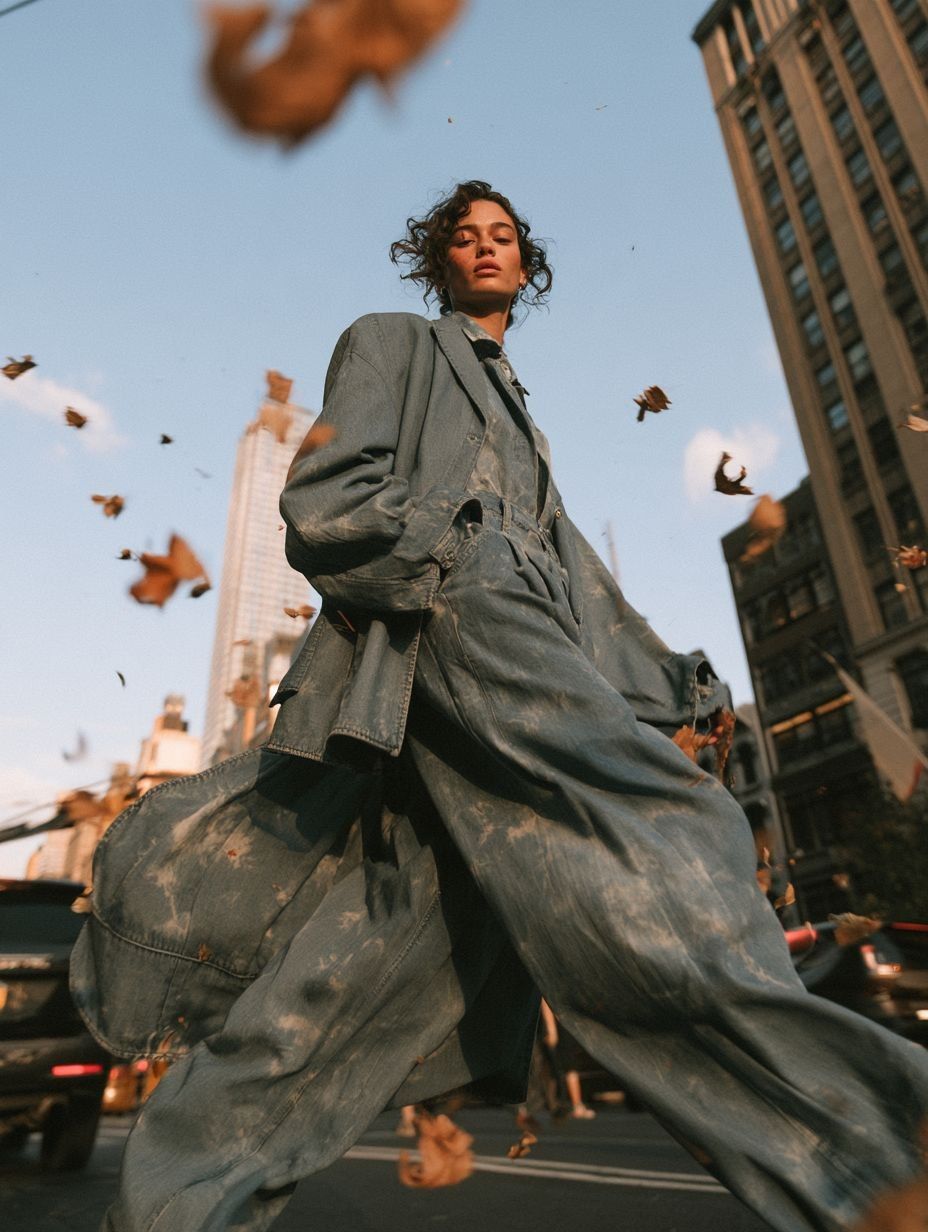 Midjourney 🍁 a solid denim suit is precisely created 🍂 — 2