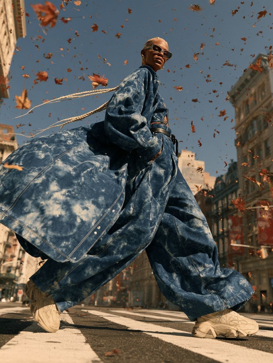 Midjourney 🍁 a solid denim suit is precisely created 🍂 — 3