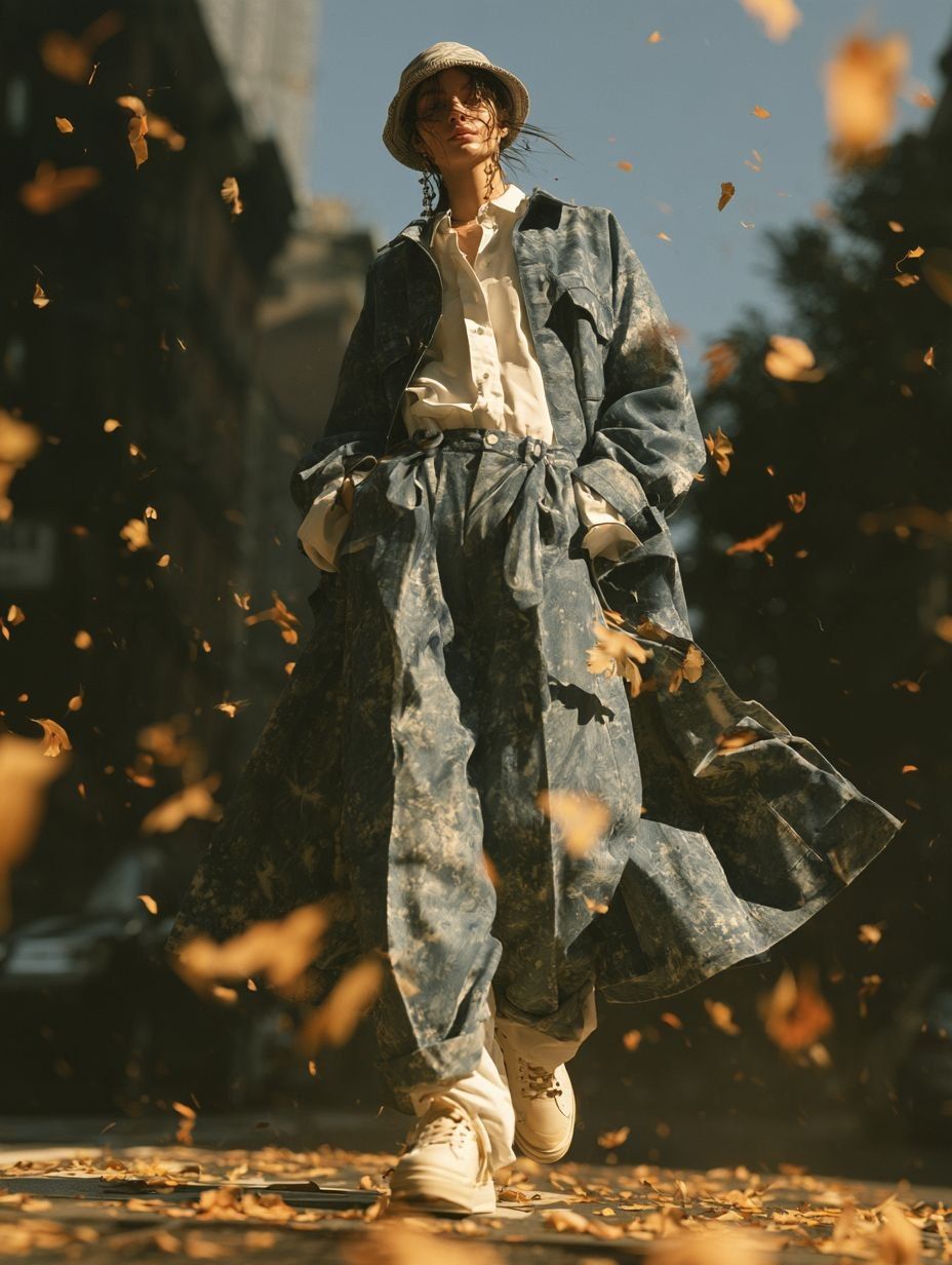 Midjourney 🍁 a solid denim suit is precisely created 🍂 — 4