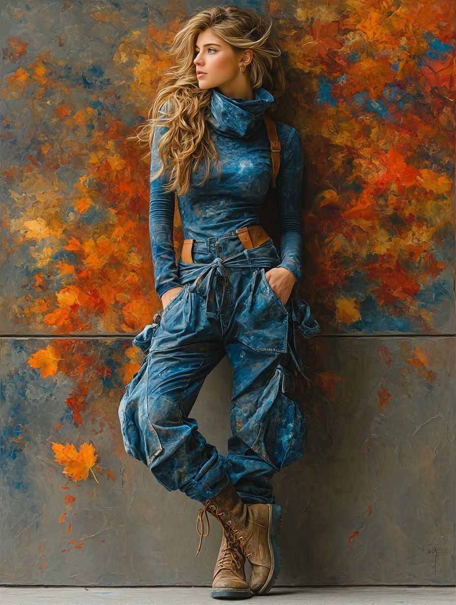 Midjourney 🍁 a solid denim suit is precisely created 🍂 — 7