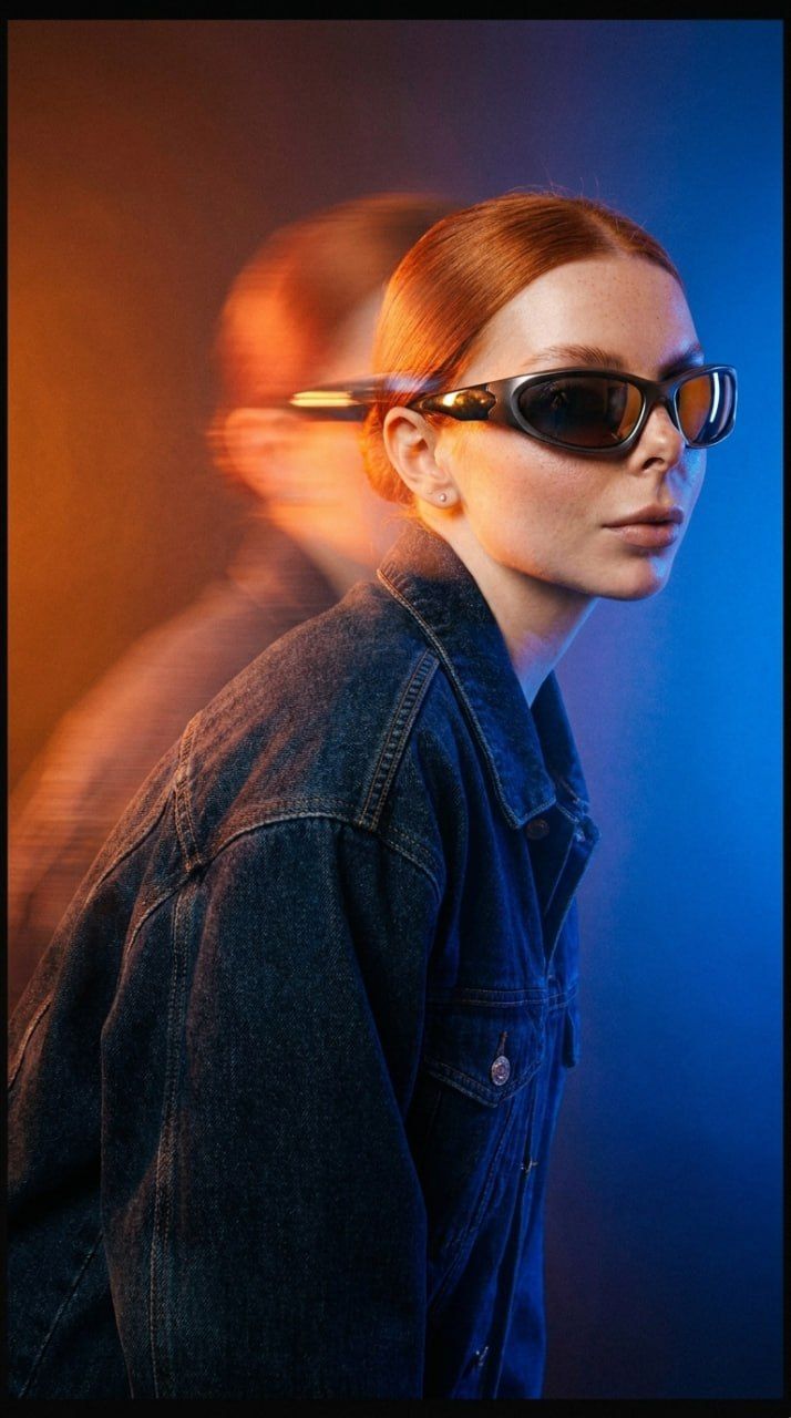 Dynamic Fashion Portrait with Long-Exposure Motion Effects — 3