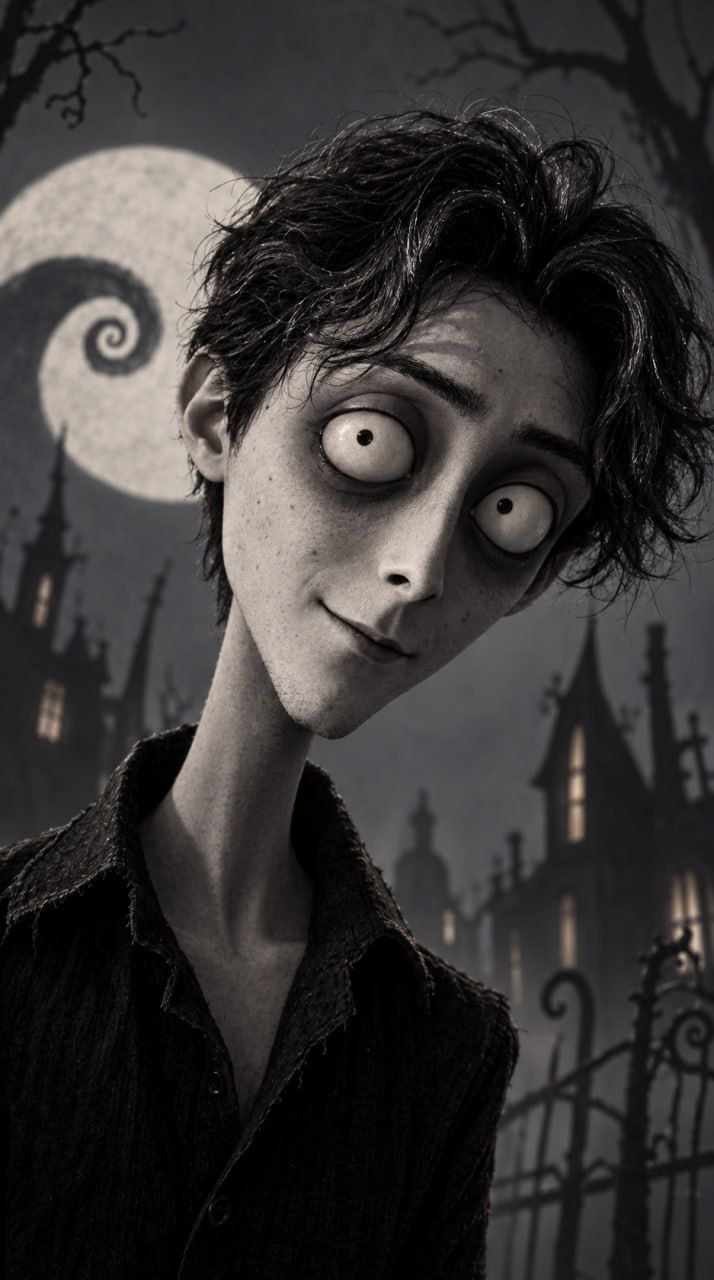 Tim Burton's Gothic Style: Prompt for Neural Networks